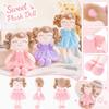 Soft Plush Doll Stuffed Toy Fabric Body Long Legs Dress Design Lightweight Portable for Kids and Collectors Suitable for Home and Travel Use