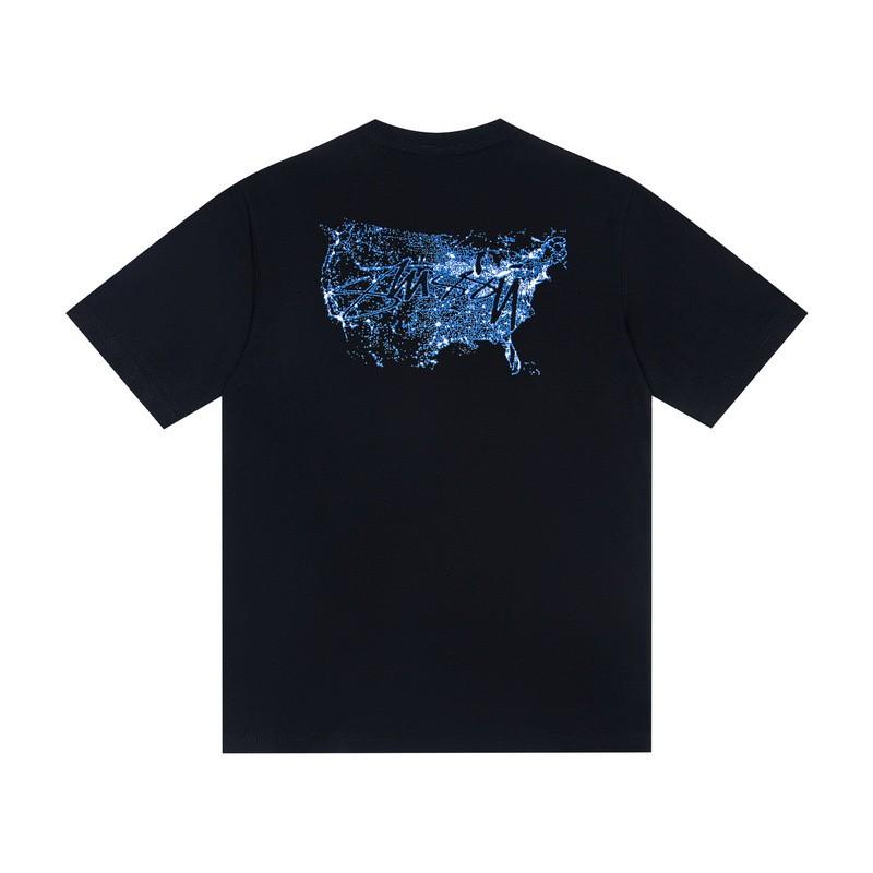 Camiseta de Algodón Unisex de Corte Holgado con Estampado de Letras Camiseta Casual de Manga Corta para Adolescentes y Adultos