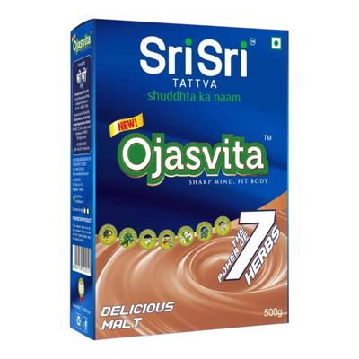 Ojasvita Malt Powder Drink Mix For Daily Vitality Focus Energy Support 500 G X Pack Of 2