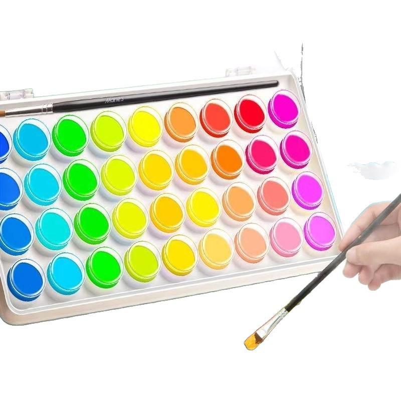 48-Color Watercolor Paint Set for Beginner Artists and School Students