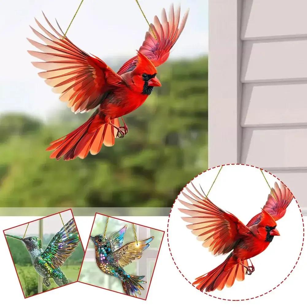 Bunter Wunderschöner Kolibri Anhänger Acryl Wind Sonnen Vögel Fensterhänger Windspiele Fänger Handwerk Vogel Geschenk Heimdeko