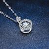 NeeTim 1CT Moissanit Anhänger Für Damen Diamant Halskette S925 Sterling Silber Weißgold Plattiert Schmuck Valentinstag Geschenk