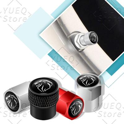 4Pcs/Set Lion Logo Car Wheel Tire Valve Caps Tyre Air Rim Stem Cover For 206 207 307 308 408 3008 2008 5008 508