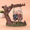 Hand-in-Hand Elderly Couple Figurine: Romantic Home Decor, Wedding or Valentine's Gift