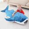 Peluche Gigante Squalo Balena Cuscino Giocattolo - Animale di Peluche Grande Realistico progettato per Arredamento Casa più Regalo Tessuto Morbido di Colore Blu Ideale progettato