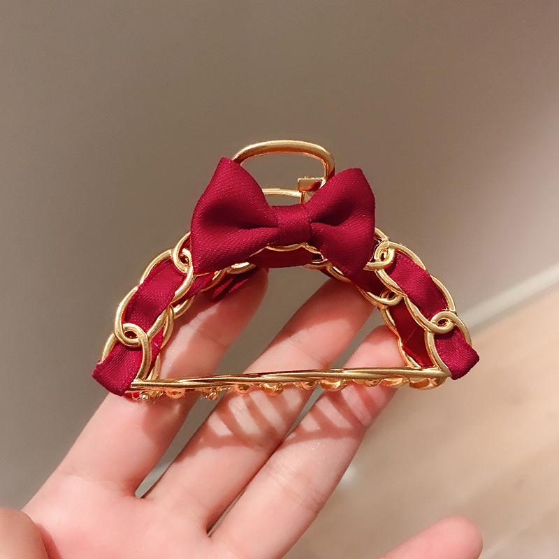 Korean Dongdaemun High-End Bow Hairpin Clip for Women