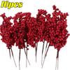 Simulation Christmas Berries Branches Artificial Plant Red Holly Berry Stem Ornaments Xmas Tree DIY Wreath Flowers Party Decor