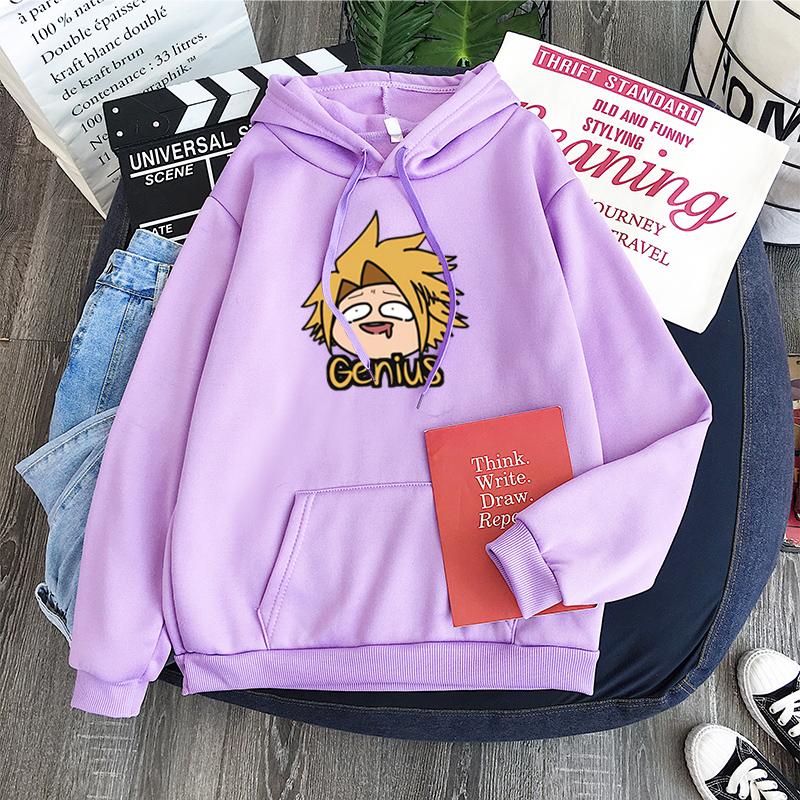 Anime My Hero Academia Denki Kaminari Kawaii Cartoon Women Hoodies Harajuku Boku No Hero Academia Men Long Sleeve Sweatshirts