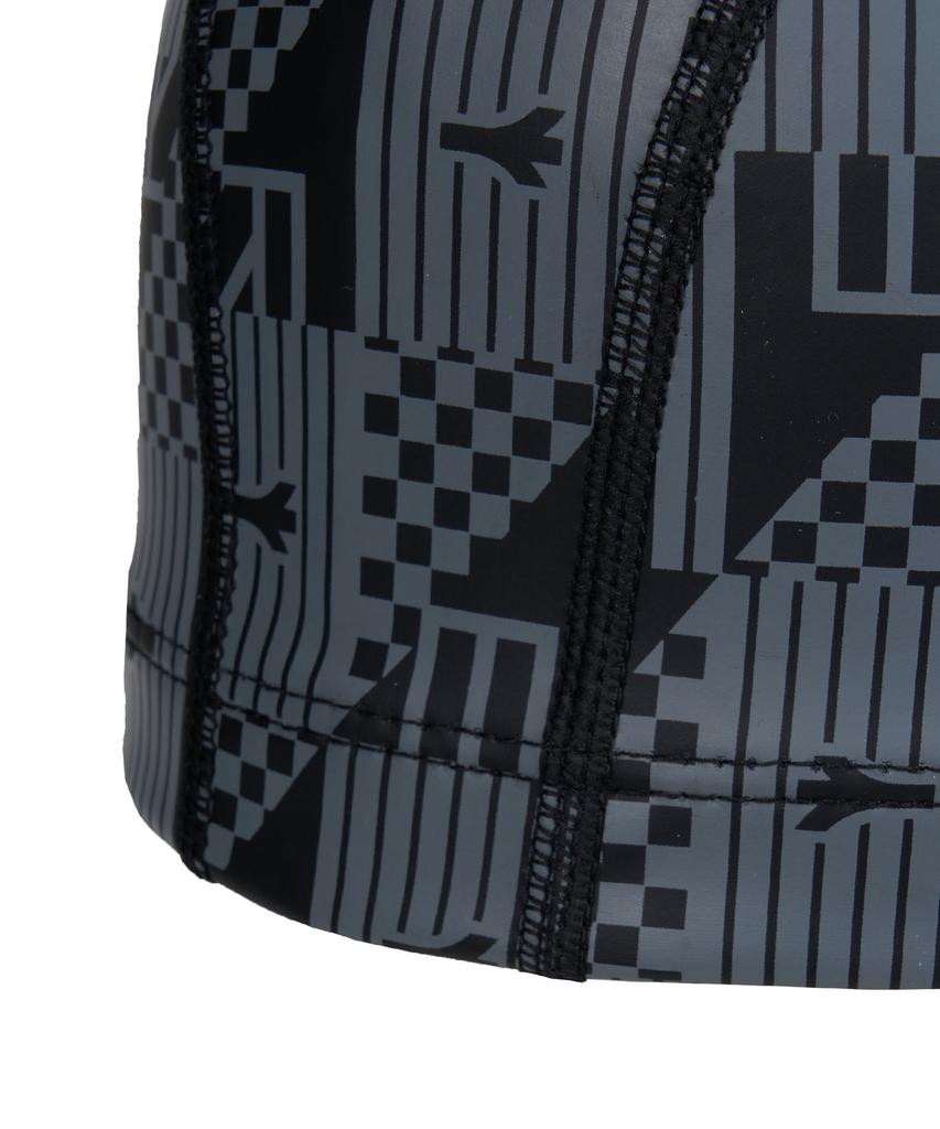 Lenomasuyeongbog Accessories Adult Diagonal Check Pu Swim Cap Black Ro-Rc2E013-Bk