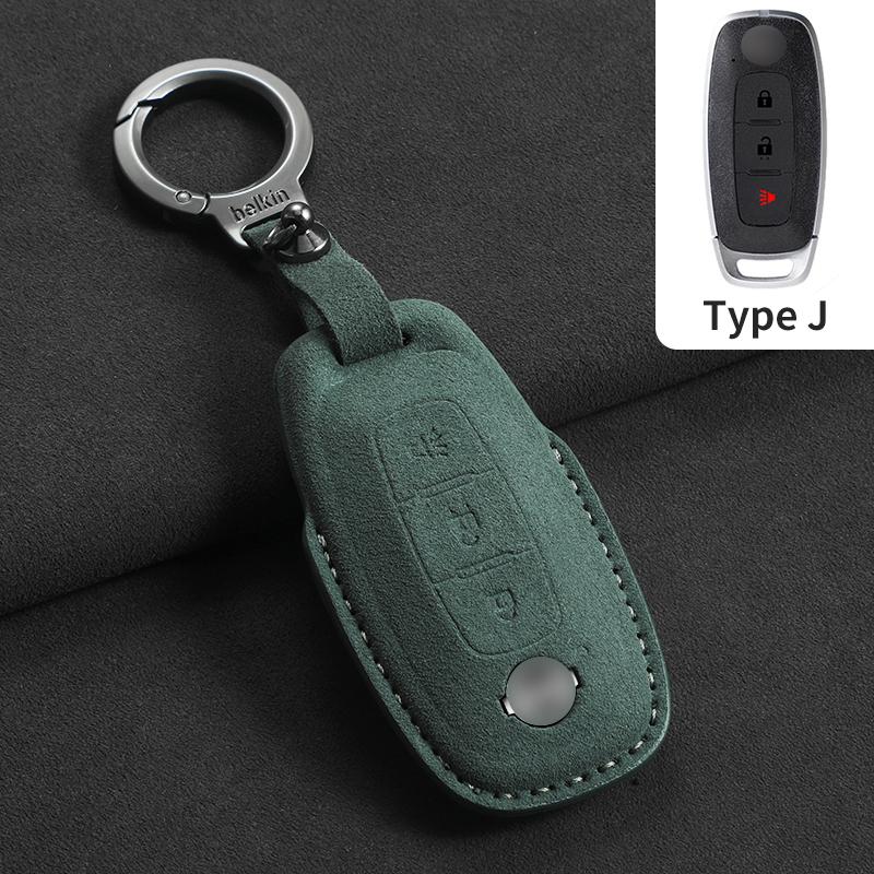 Suede Car Key Case Cover Shell For Nissan X Trail T32 Rogue Patrol Murano Htrail Maxima Altima Qashqai Leather Sylphy Key Bag
