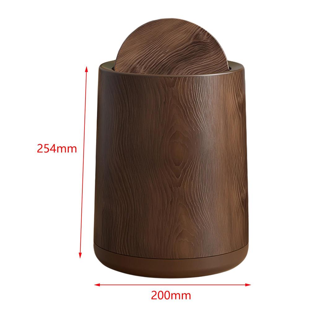 Waste Bin Round Garbage Basket Household Trash Bin for Home Bathroom Kitchen
