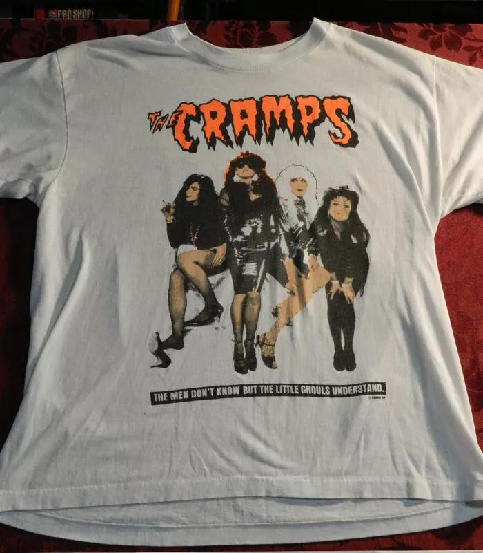 

Remake The Cramps 1988 Tour White T shirt Graphic tee Vtg NH Graphic Short Sleeve Shirt Unisex Men Women Summer 4XL