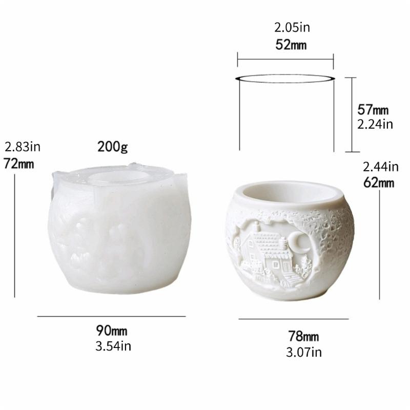 Silikon Kerzenbecher Pflanzgefäßform zum Basteln Wiederverwendbare Hitzebeständige Materialien für Kinder und Heimdekorationsprojekte