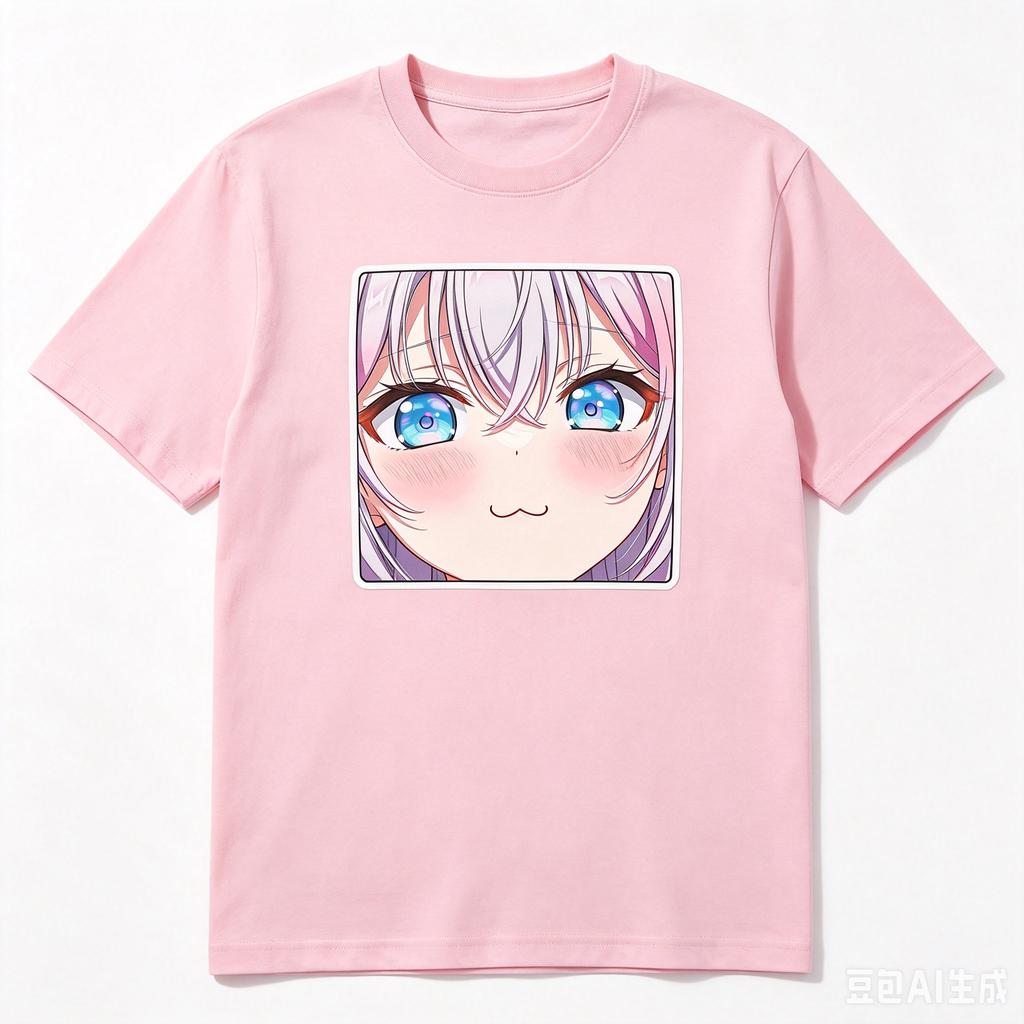 2026 New Unisex Crew Neck Casual Short Sleeve Square Frame Blushing Close Up Alisa Mikhailovna Kujou Anime Print TShirt