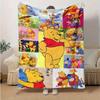 1pc. Cartoon Winnie the Pooh Blanket, Seasonal Home Decor Gift for Friends and Family, Soft Throw Blanket for Bed or Couch, Soft Flannel Thr