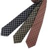 Made In Japan Silk Jacquard Check Pattern for Suits and Business [RACHEL] Necktie, 100% Weave, (Pattern B Olive)