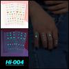 Electric Sound Festival Waterproof Blue Luminous Rainbow Tattoo Stickers