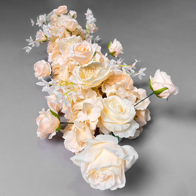 Wedding Flower Wall & Floor Arrangement - Artificial Floral Decoration for T Stage, Arch, & Aisle.