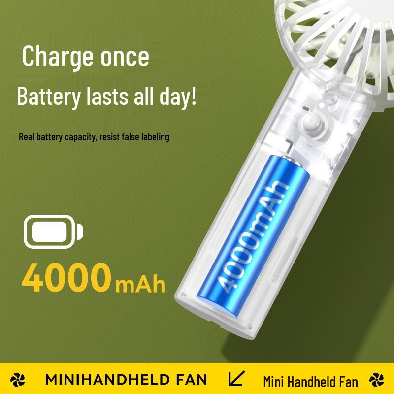 Rechargeable Mini USB Handheld Pocket Fan - Portable Outdoor Gift Cold Wind Fan