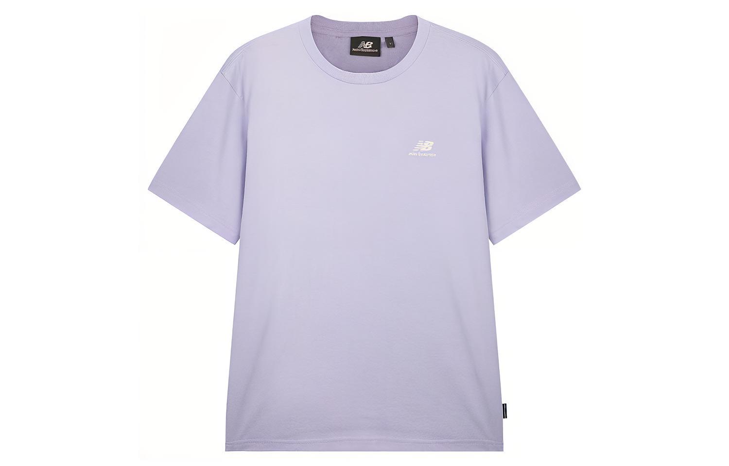 New Balance T Shirts Unisex Purple Crew Neck Moderate NEA2E051-DV M