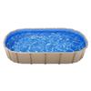 VEVOR Oval Pool Liner, 375 X 610 Cm UniBead Swimming Pool Liner for 120 Cm Wall Height, Premium Vinyl, Easy Install with Leak-Proof Patches
