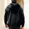 Herrenmode Einfarbig Langärmliger Kapuzenpullover mit Taschen Lässiges Sweatshirt-Oberteil