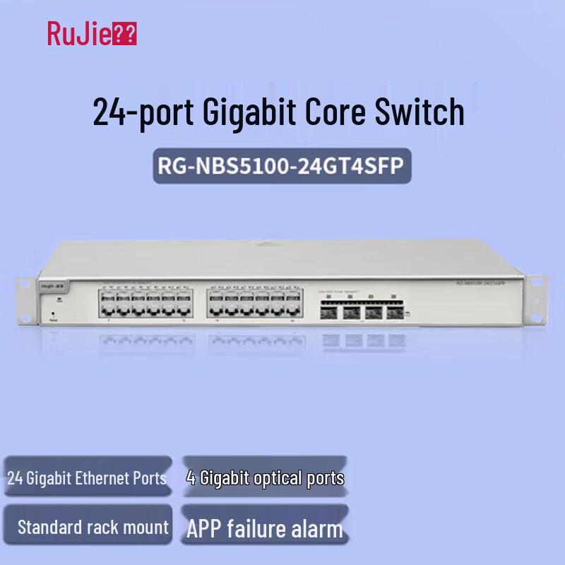 

Ruijie 24-Port Gigabit Layer 3 Managed Core Switch