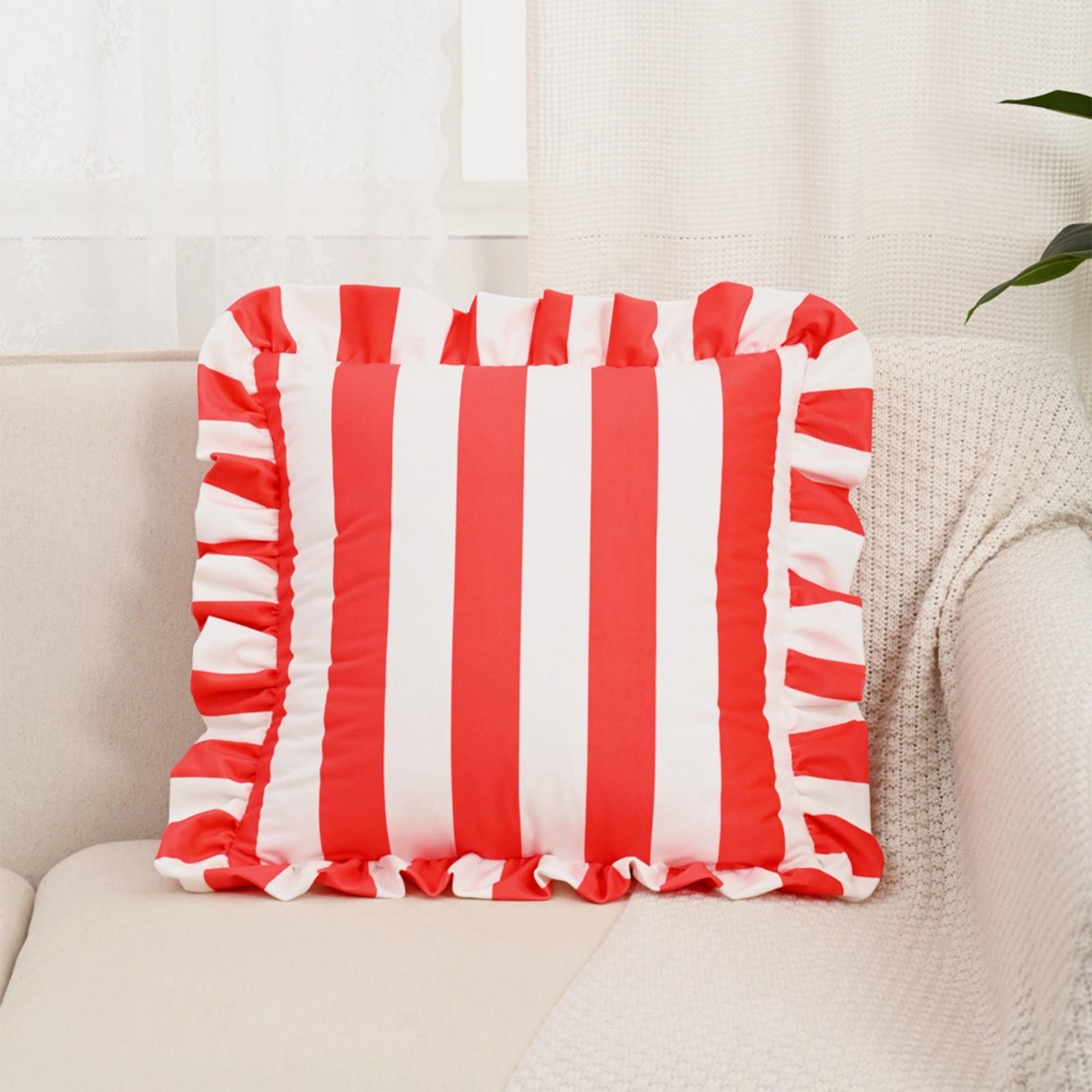 

Cute Pillowcase, Striped Comfortable Bedroom Pillowcase, Pillow Cover One Size красный