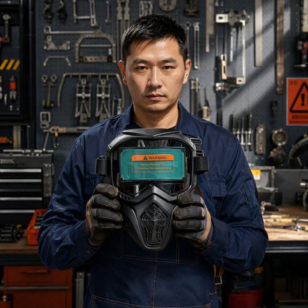 Head-mounted Welder Mask Detachable Welding Face Shield Auto Darkening Welding Helmet Face Safety