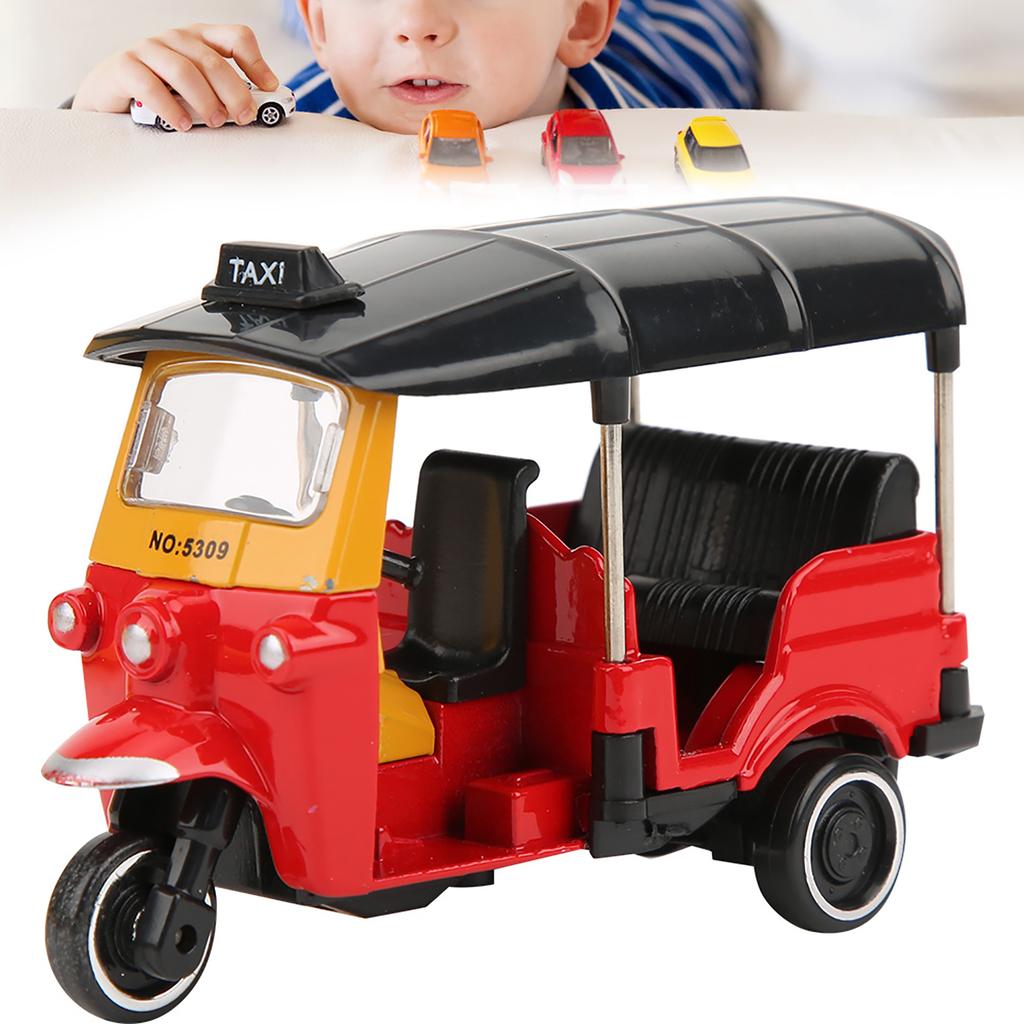 Alloy Tricycle Car Model Highly Simulation Children Vehicles Toy with Sliding FunctionRed