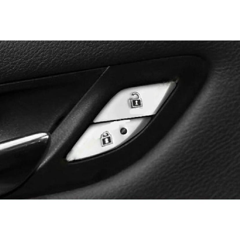 For Cadillac XT5 2017- Silver Inner Door Handle Lock Button Cover Trim 4PCS