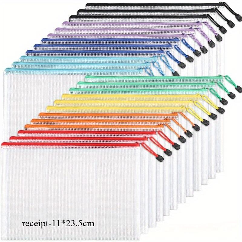 16pcs Clear Mesh Zipper Storage Bags- School, Travel, Home Organization, Zipper Pouch Bags, School Supplies, Travel Essentials