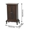 Realistic Wood Zakka Realistic Pretend Play Display Wardrobe Model Toy Vintage Armoire 1:16 Doll House