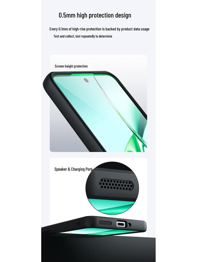OnePlus Nord5 Skin-Feel Frosted Case with Airbag, Dust Plug, and Anti-Fall Protection for OnePlus 13T.