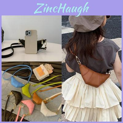 No Brand French Small Horn Bag For Women Pu Minimalist Daily Use Fashionable Crossbody Purse