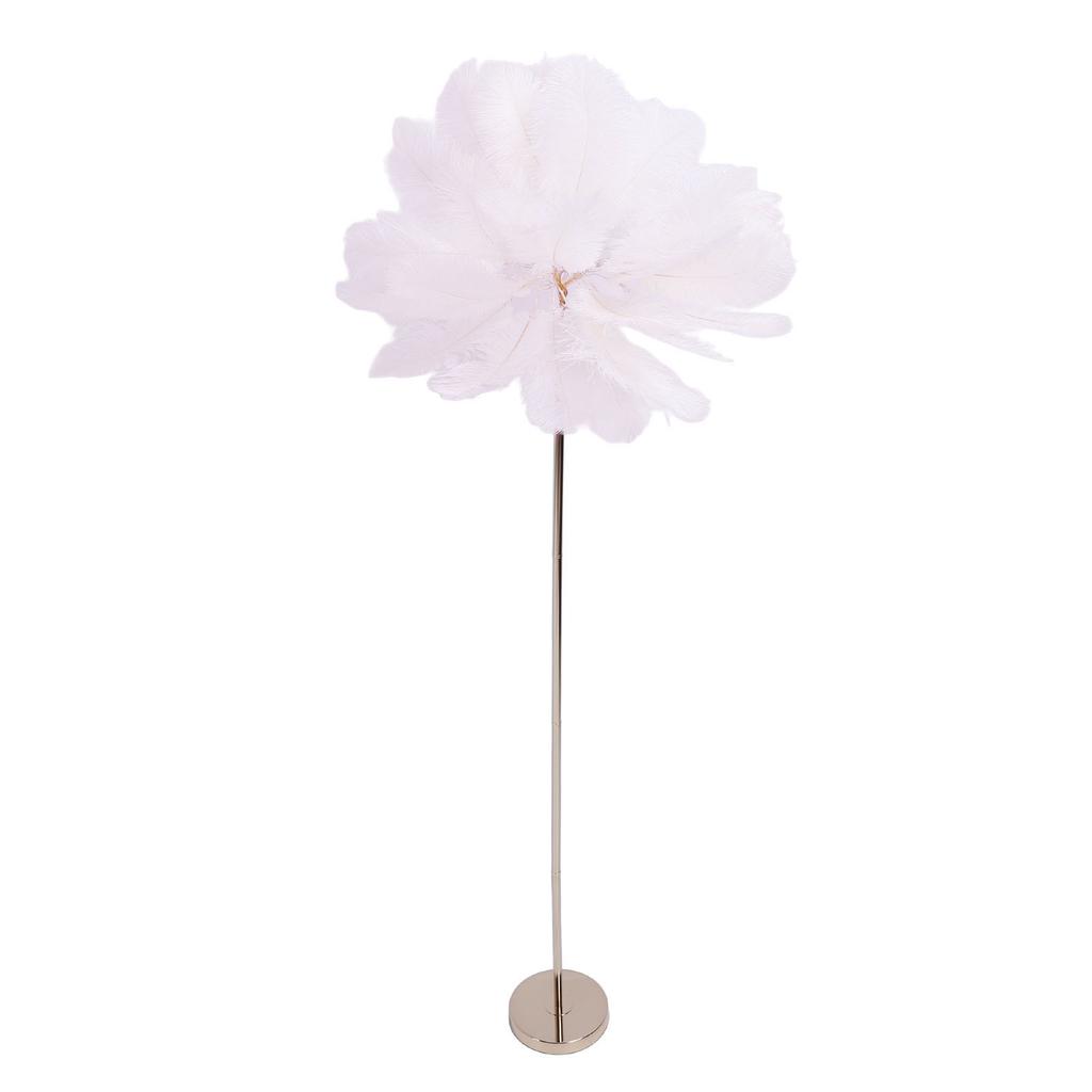 Straußenfeder Stehlampe Eisenkunst 61 Zoll LED USB Stufenlos Dimmbar Modern Dekorative Stehlampe