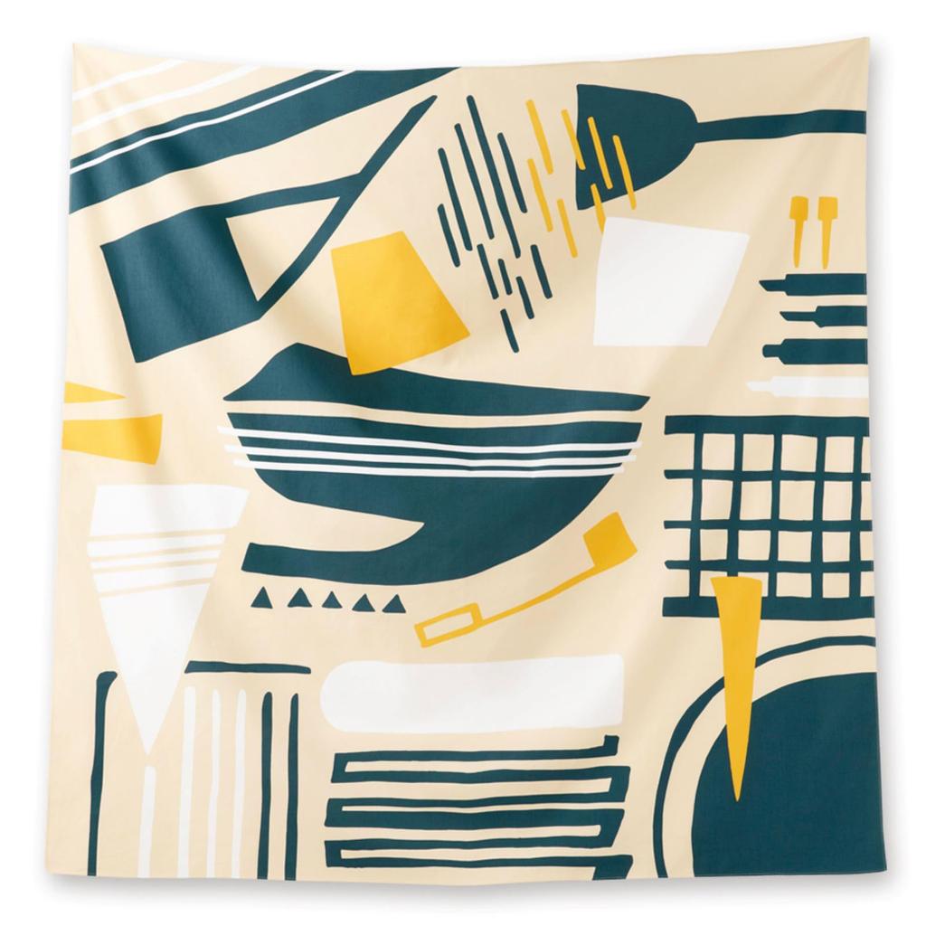 Miyamoto Towel Miyamoto Furoshiki Large Furoshiki Made in 100 x 100 66006 Kenema+ (Tool) Japan, Beige, Approx. cm,