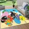 Barbapapa3 Flannel Pattern Square Carpet,Area Rug,Carpet Rug for Living Room Bedroom Sofa Playroom Decor,Non-slip Floor Mat