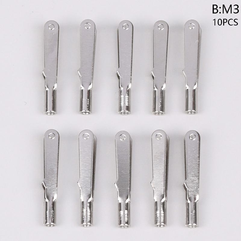 10 Stück M2/M3 Metall Eisen Gabelkopf Spannfutter Zugstangenverbinder Klemme Horn Legierung Schraube Zubehörsatz Für Rc Flugzeug Automodell Flugzeug