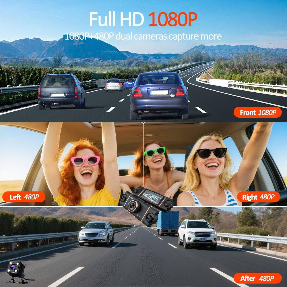 4-Channel 360 Degree Dash Cam For Cars WIFI APP Car DVR 1080P 4 Camera Lens Video Driver Recorder Rear View Camera for Vechile