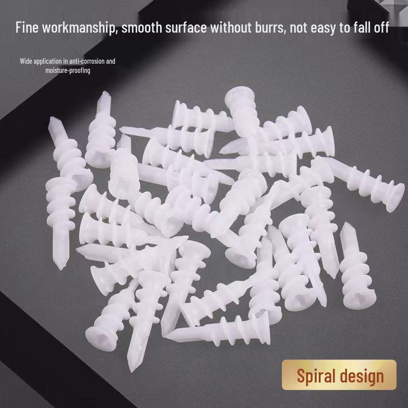 Screw-in Plastic Drywall Anchor & Self-tapping Screw Set