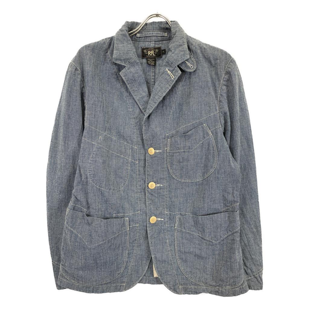 RRL Indigo Pin Check Cotton Lorient Sport Coat Jacket M IndigoUsed