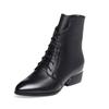Fashion Large Short Boots for Women 2024 Autumn/Winter New Korean Edition Fashion Pointed Metal Coarse Heel Fashion Women's Boots