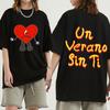 Bad Bunny UN VERANO SIN TI Grafik T-Shirt Unisex Hip Hop T-Shirts Musikalbum Beidseitiger Druck Kurzarm T-Shirts Übergroß