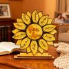 Sunflower-theme Female Gifts Desk Decor Christian Inspirational Favors "Gods Says You Are" Double-layer Wooden Plaque Sign