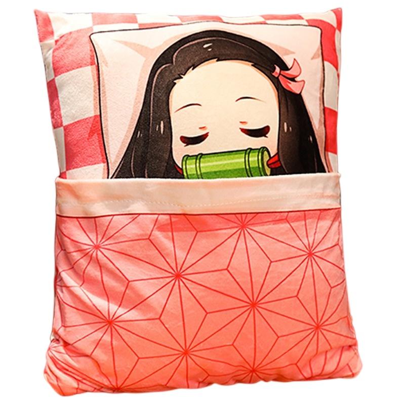 Slayer Demon Nezuko Tanjiro Pillow Soft Cushion Anime Cushion Plush Toys Gifts