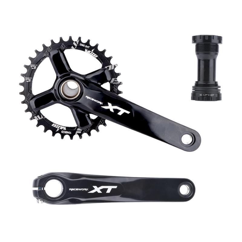 RACEWORK XT Hollowtech Mtb Crank Arms For Bicycle Crankset Integrated Candle Pe 2 Crowns Mountain Bike Connecting Rods 104