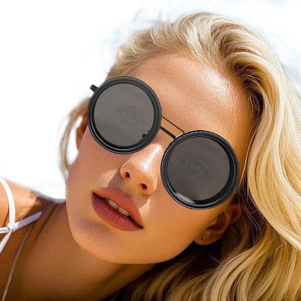Round Sunglasses Polarized Sunglasses ND Filter Lenses Driving Sun Glasses Fashion Eyewear for Driving Fishing