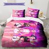 Biancheria da letto con motivo Demon Hunters Kpop, Set piumone Copripiumino Federa Regalo di Compleanno per la Casa (1 * copripiumino + 2 * federa, senza nucleo)