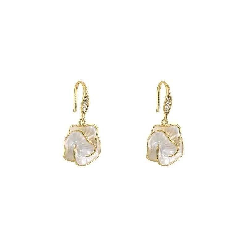 

Camellia Gold Earring Hooks: High-End Women s Earrings - Versatile Niche Jewelry